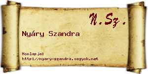 Nyáry Szandra névjegykártya